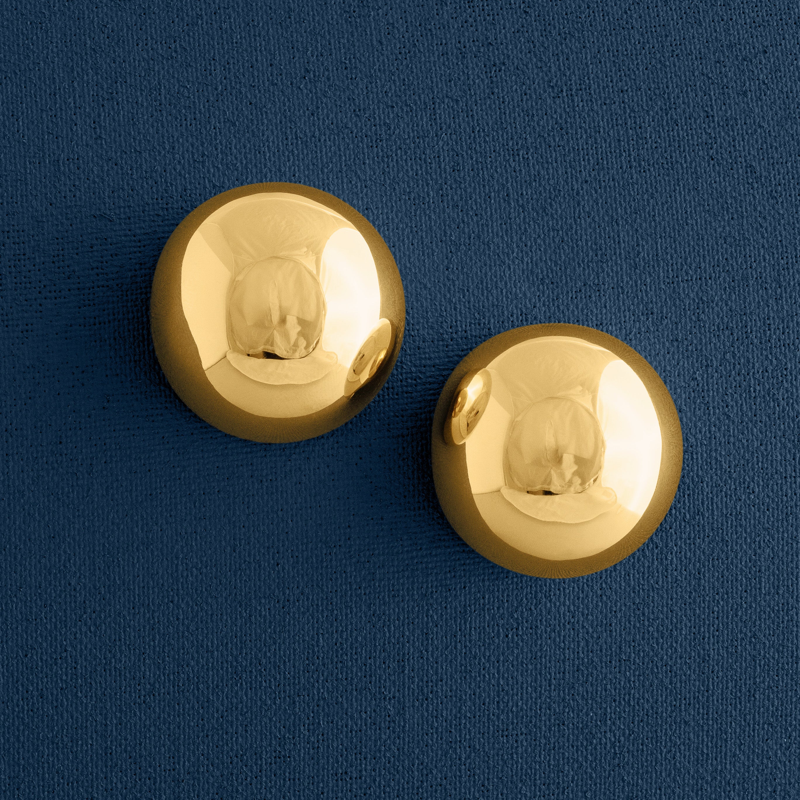 LARGE POLISHED BALL EARRINGS