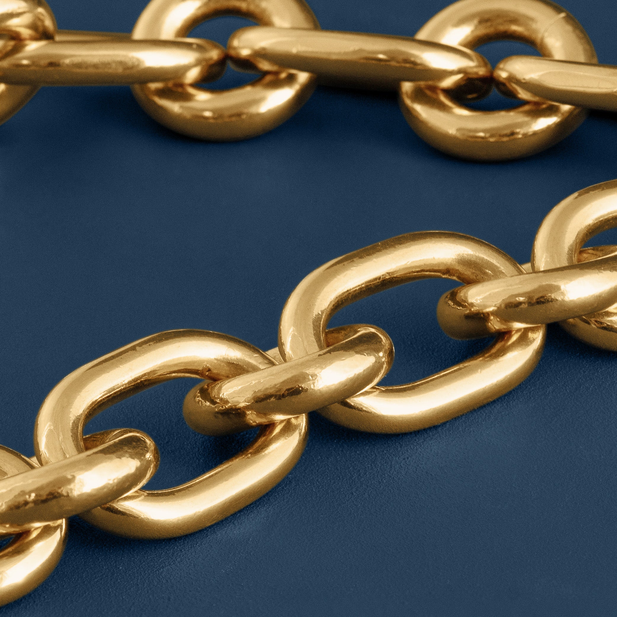 LARGE GOLD MIXED LINK CHAIN NECKLACE