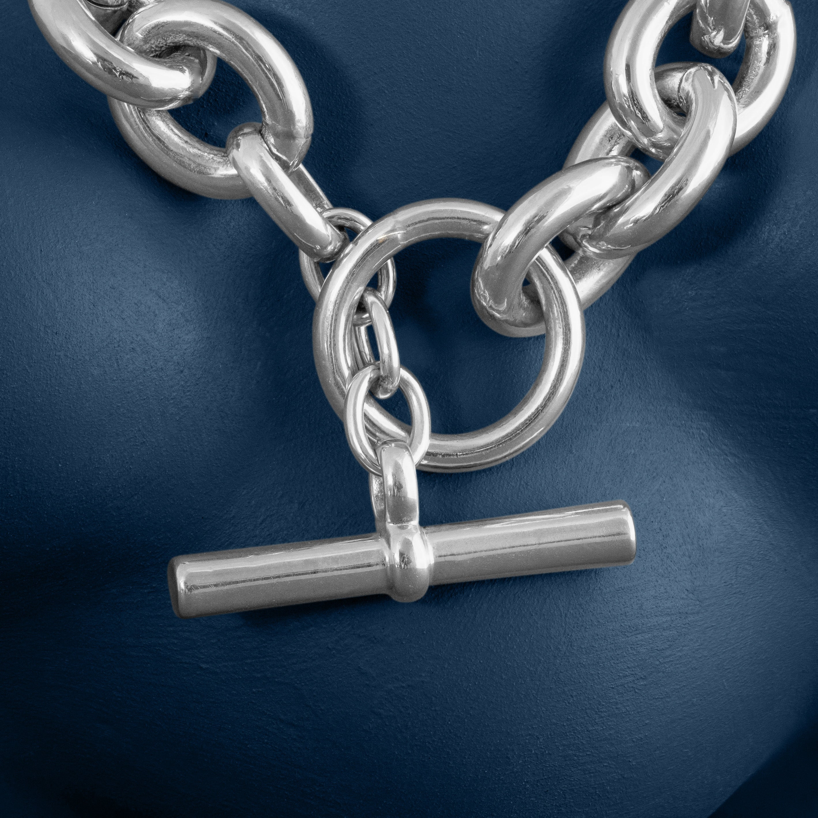 SILVER CHUNKY BELCHER CHAIN BRACELET