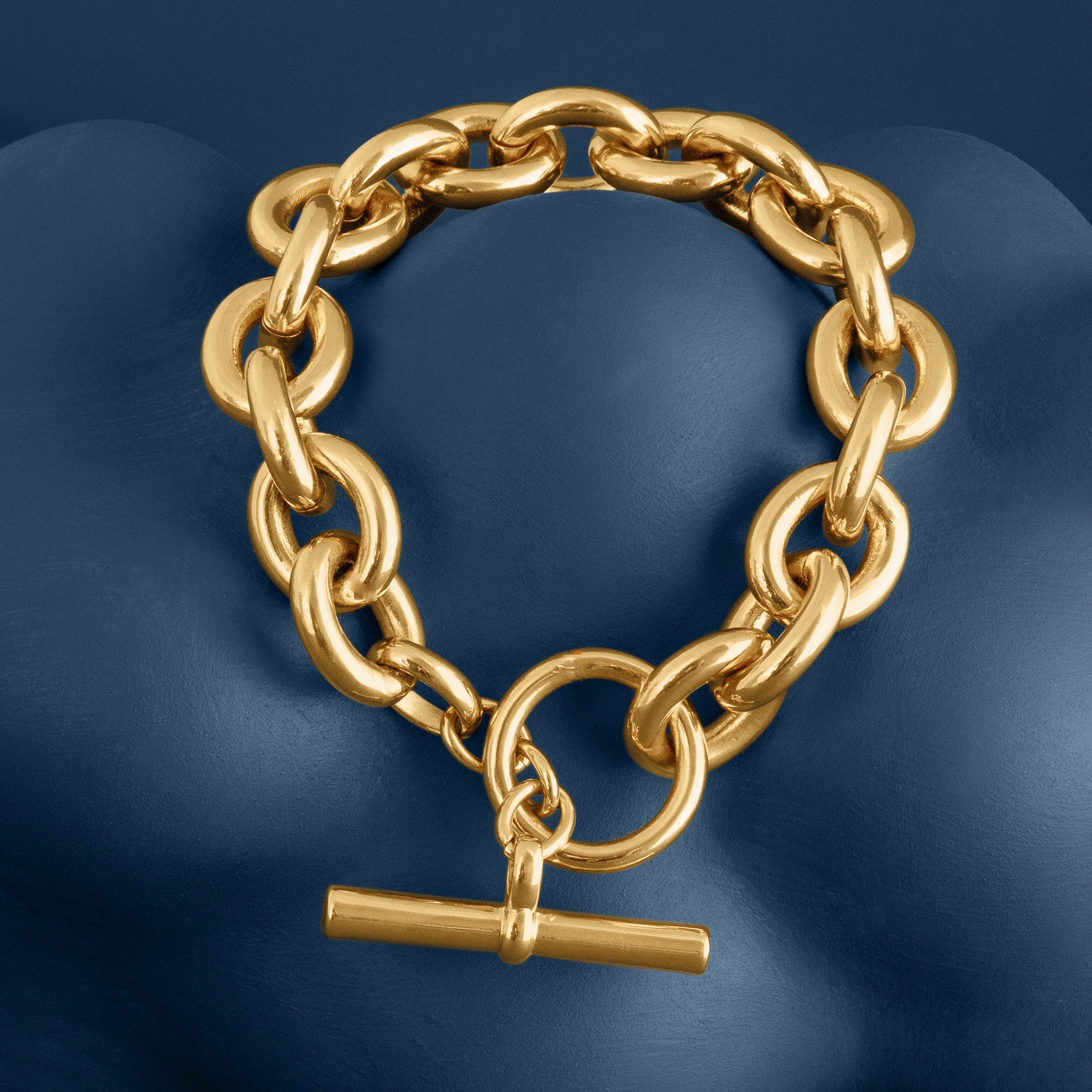 GOLD CHUNKY BELCHER CHAIN BRACELET