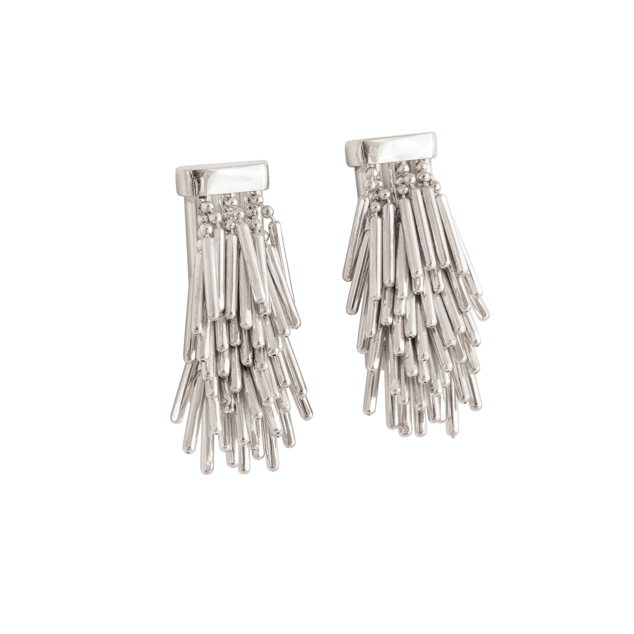 Loel Silver Tassel Drop Earrings