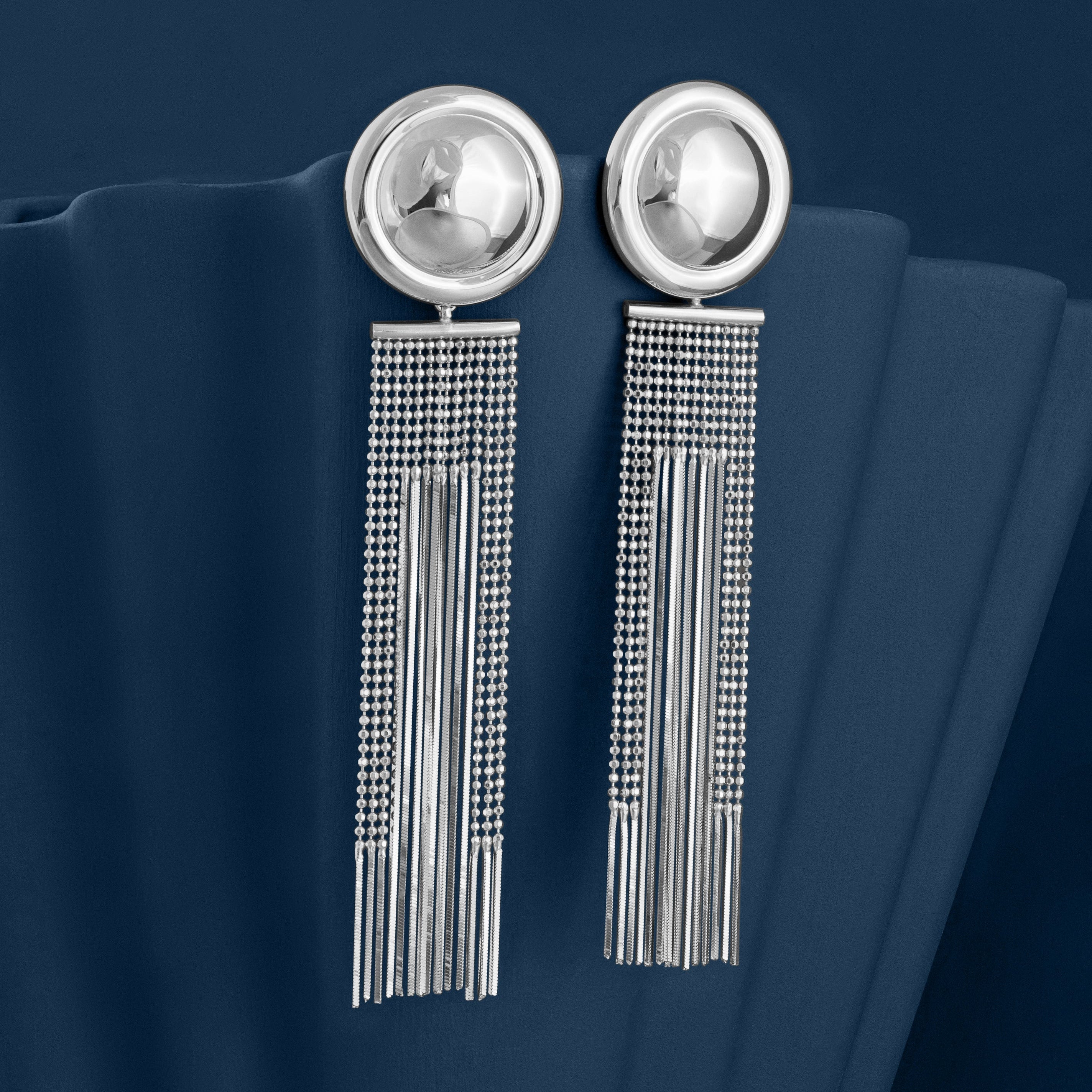 DISC & TASSEL EARRINGS