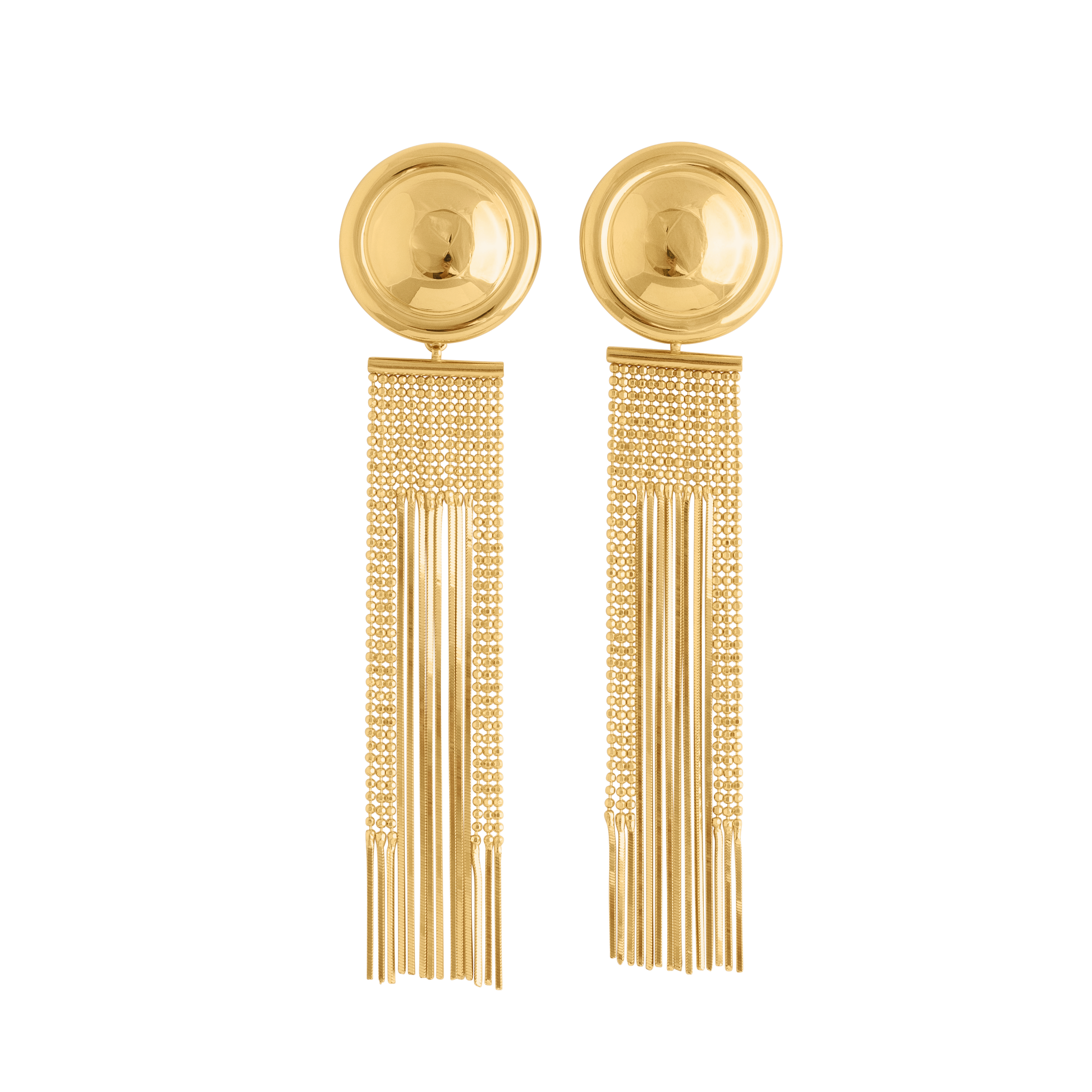 DISC & TASSEL EARRINGS