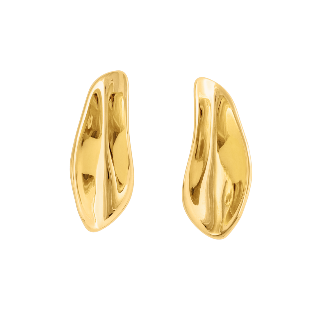 LARGE LEAF DROP EARRINGS