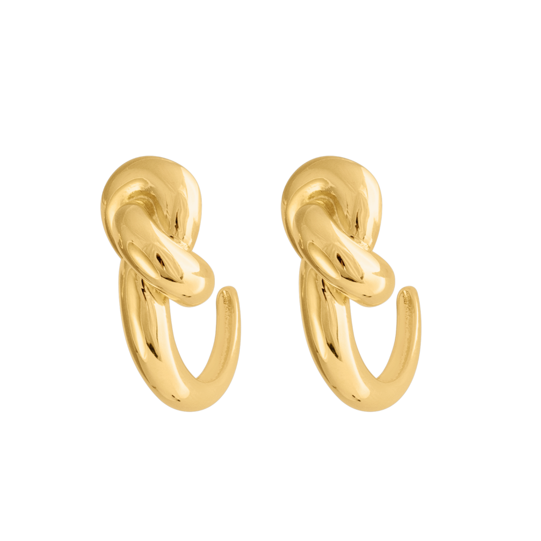 CHUNKY KNOT HOOP EARRINGS
