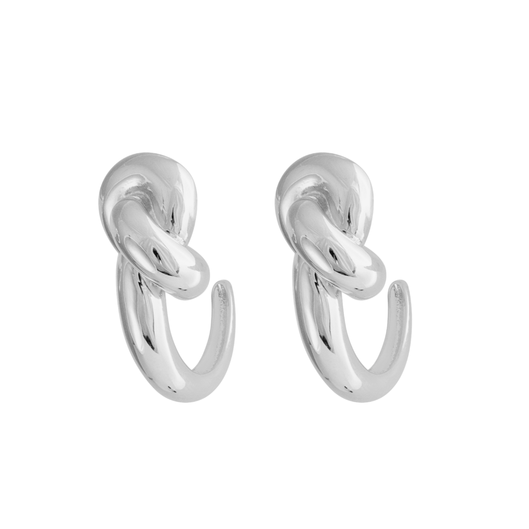 CHUNKY KNOT HOOP EARRINGS