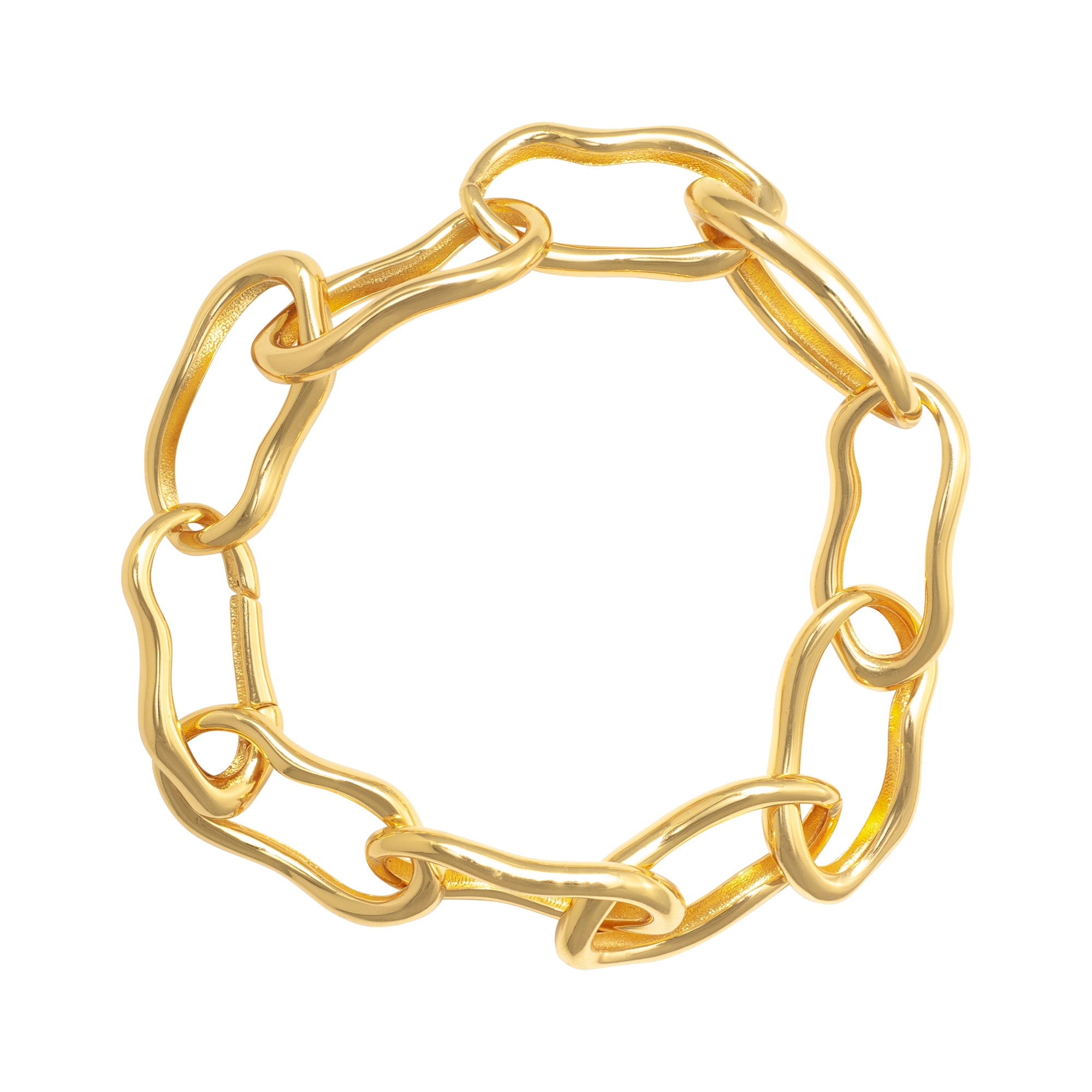 GOLD MOLTEN CHAIN LINK BRACELET