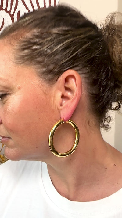 LOEL Gold Super Hoop Earrings