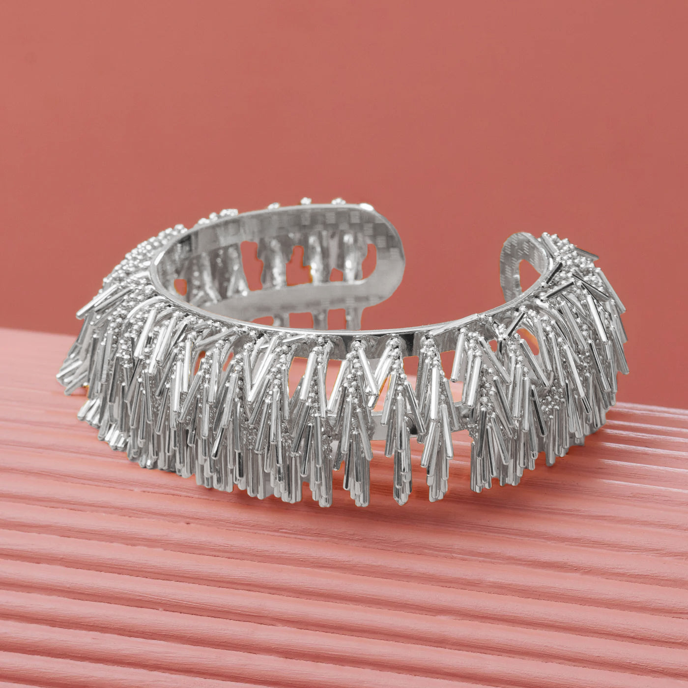 LARGE SILVER TASSEL CUFF