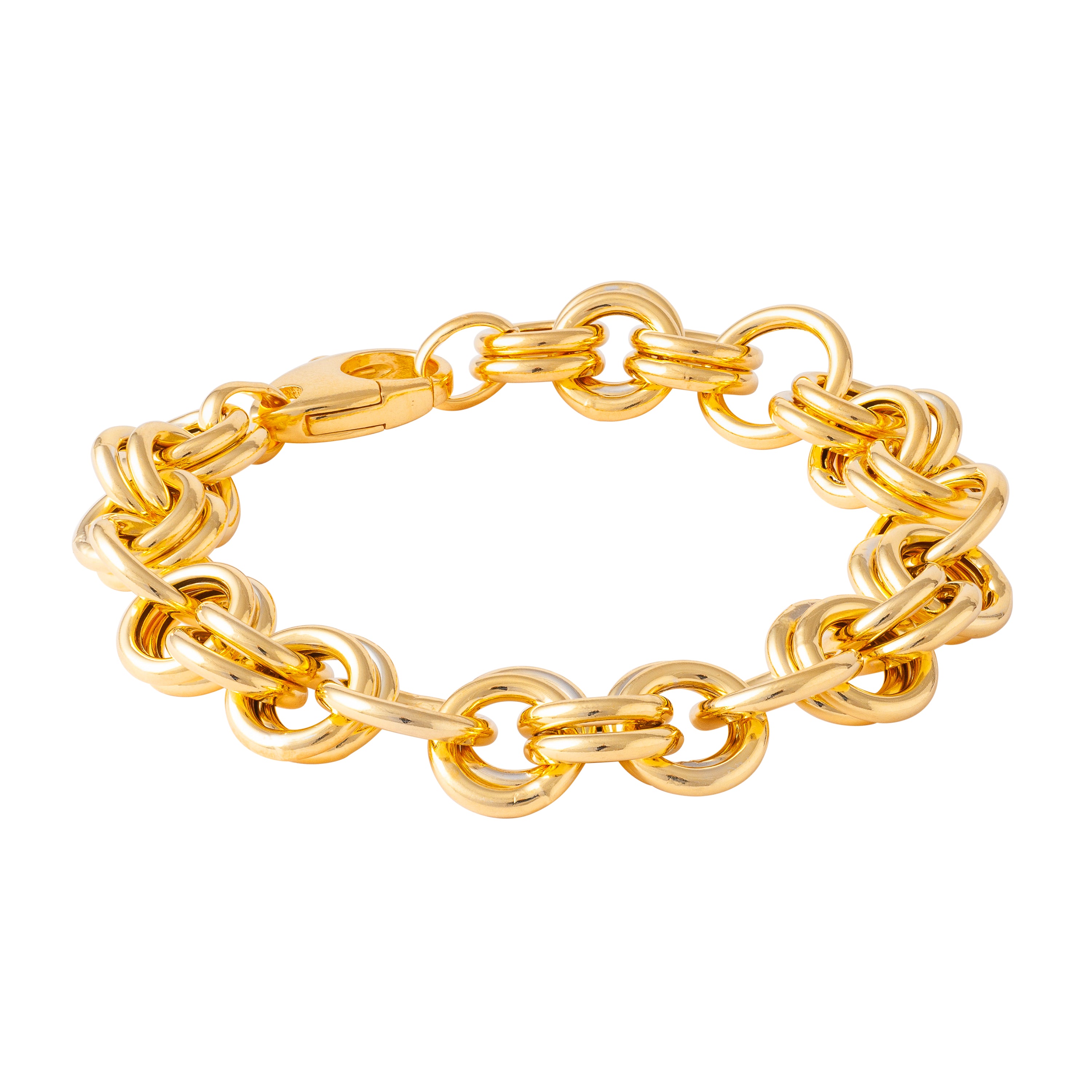 GOLD MULTIPLE LINK CHAIN BRACELET