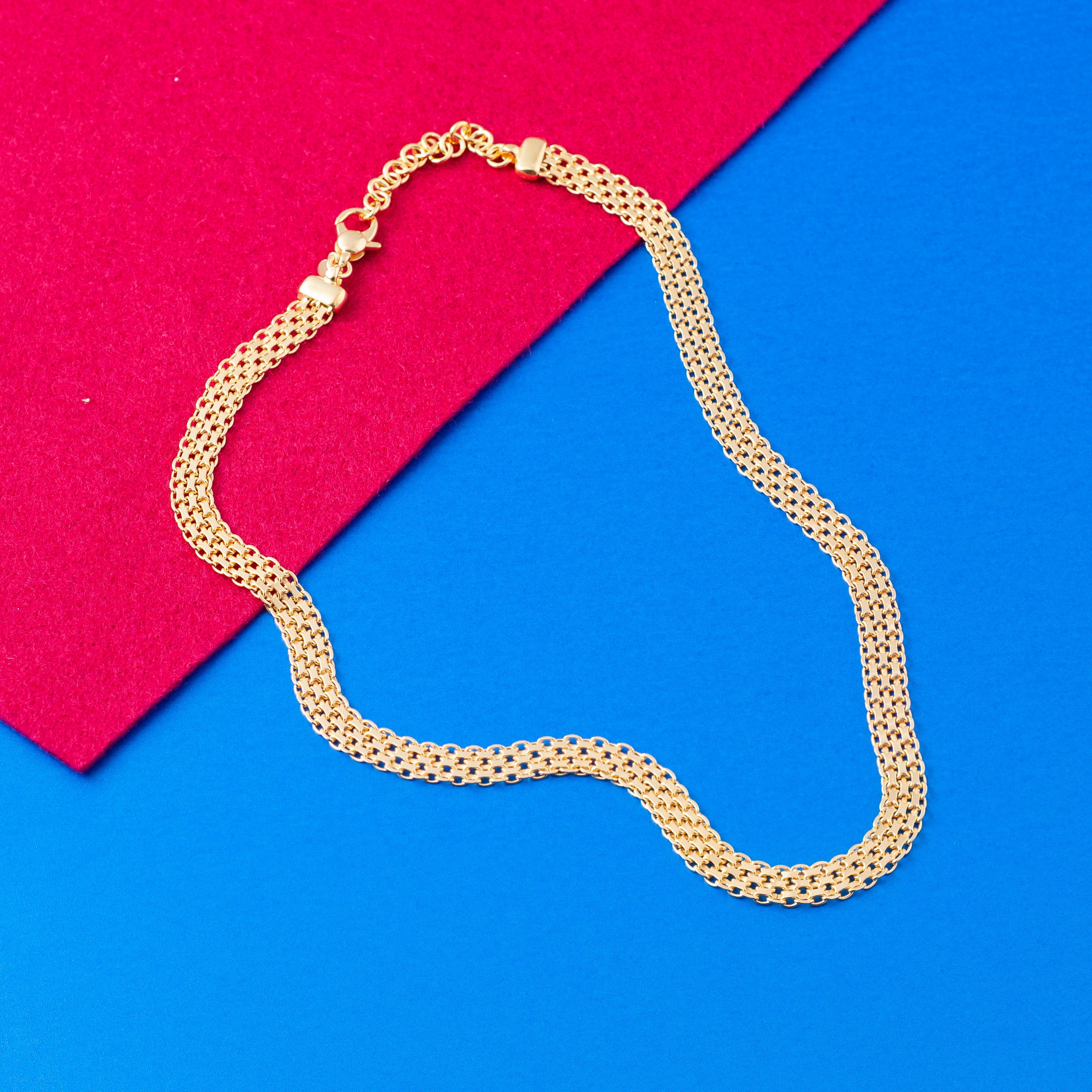 GOLD BOX CHAIN NECKLACE