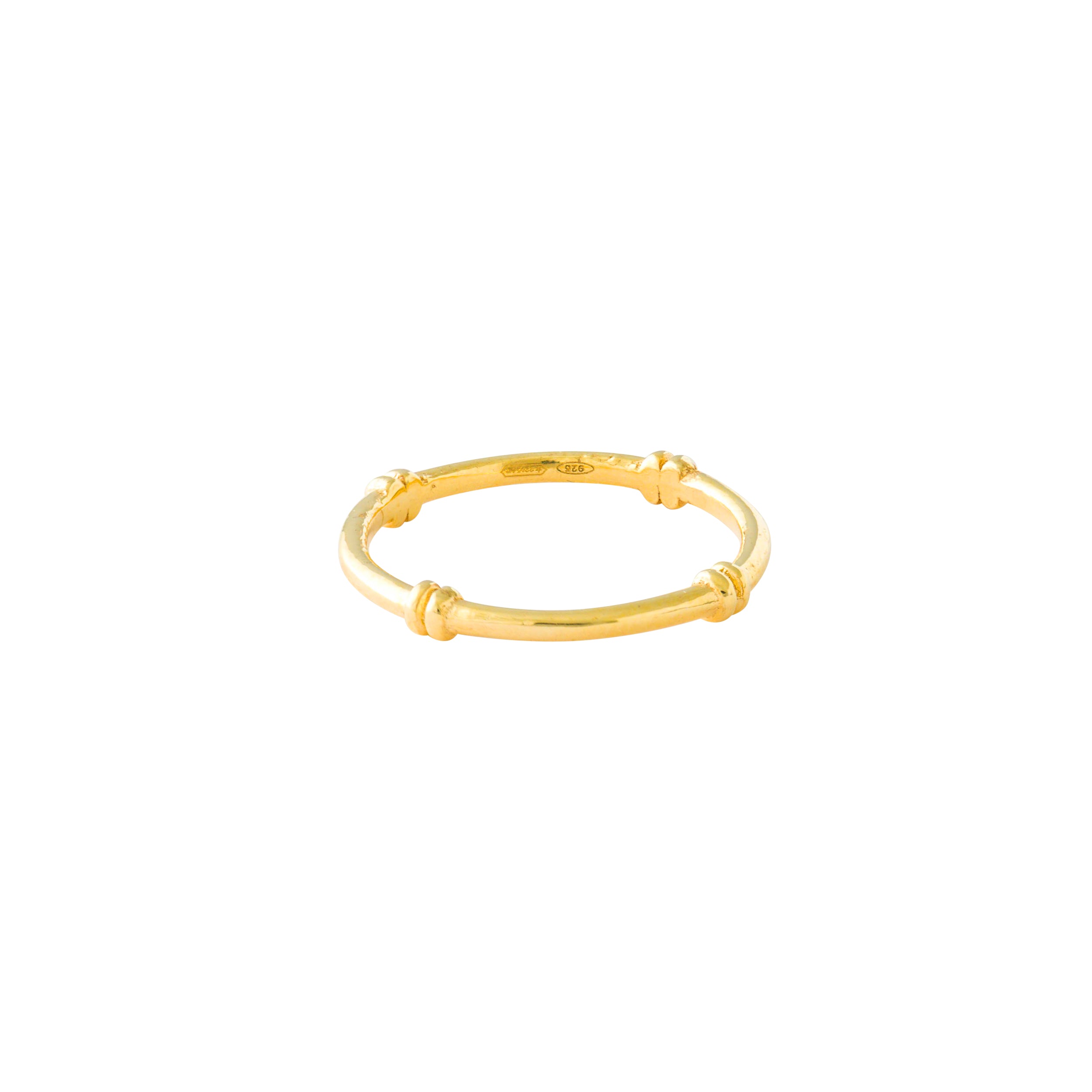 GOLD BAMBOO STACKING RING