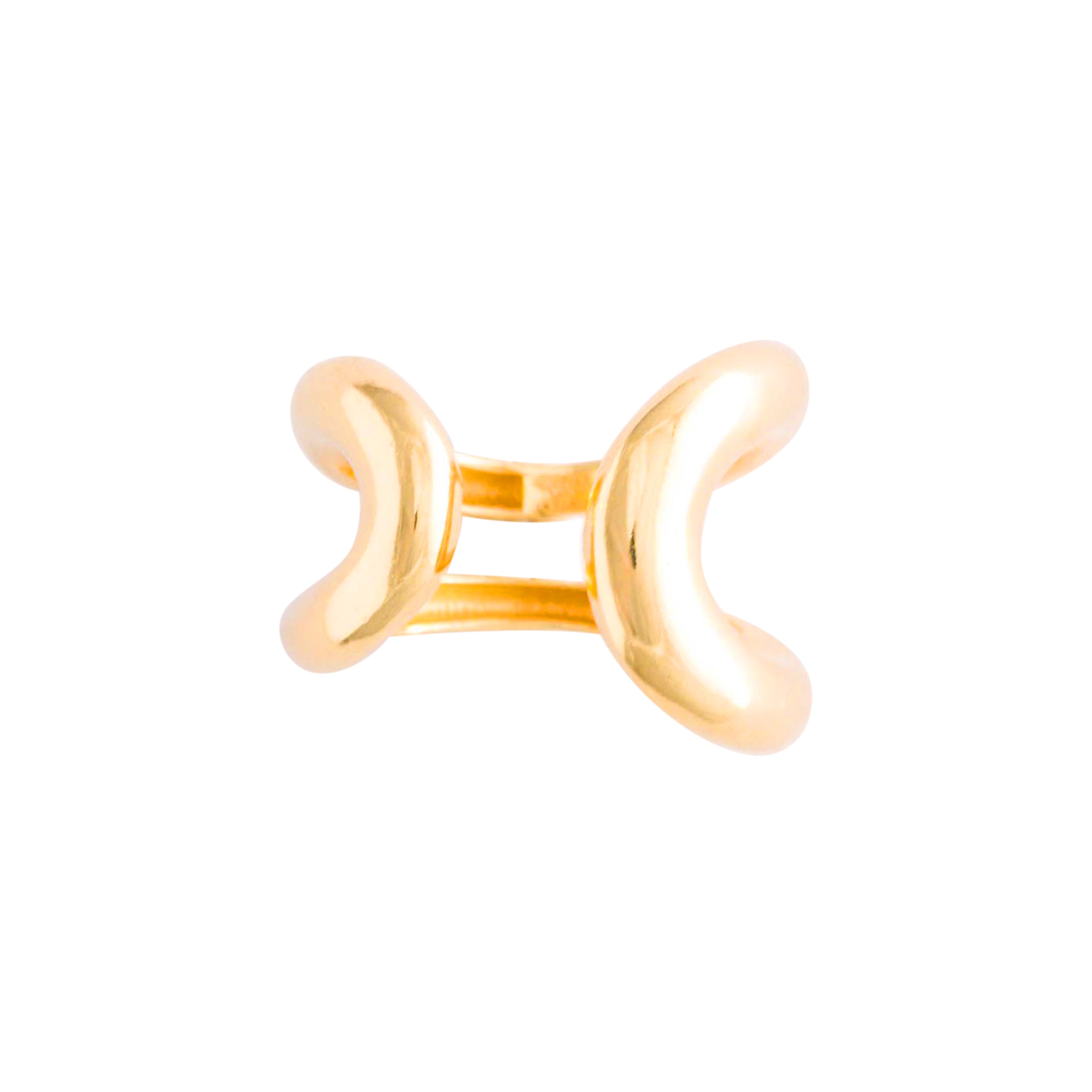 GOLD CHUNKY DOUBLE LOOP RING