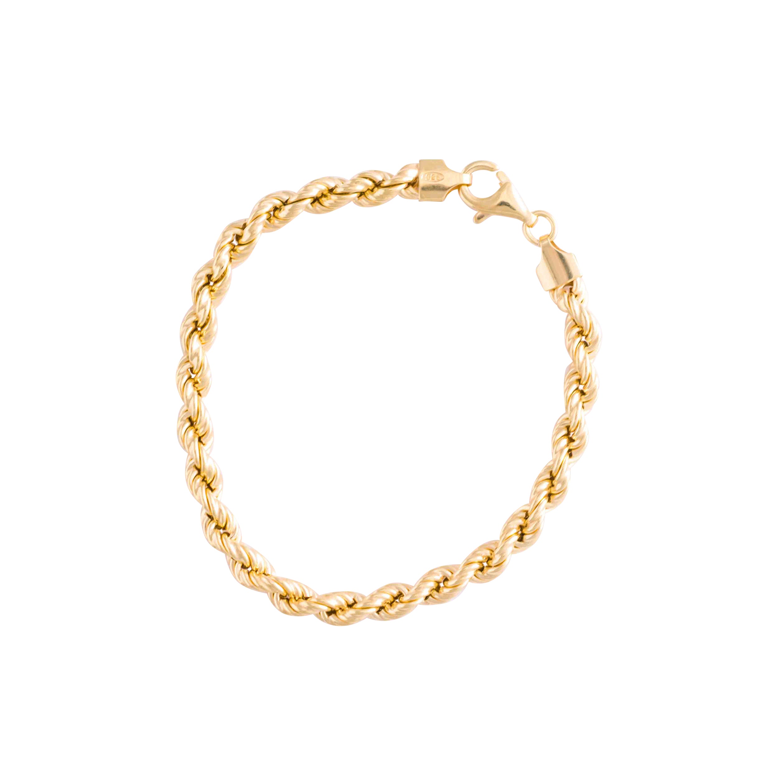 GOLD SPIRAL TWIST CHAIN BRACELET